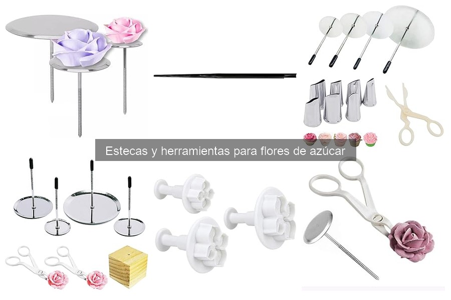 Alternativas a las estecas para decorar flores de azúcar
