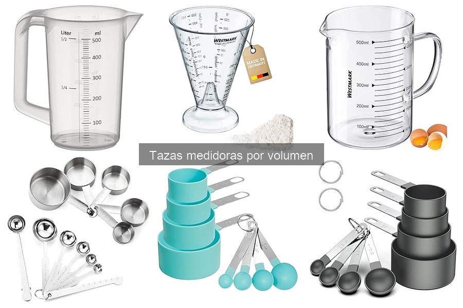 Alternativas a las tazas medidoras por volumen para repostería