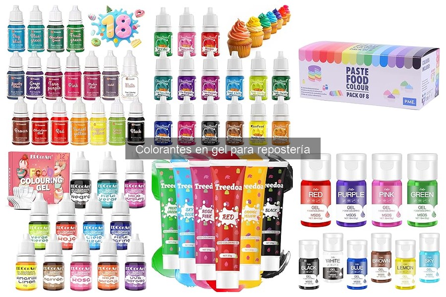 Alternativas a los colorantes en gel para repostería