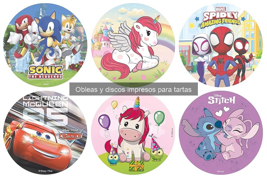Alternativas a obleas y discos impresos para tartas