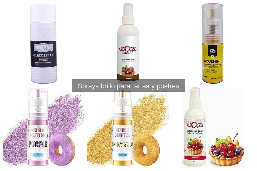 Alternativas al spray brillo para decorar tartas