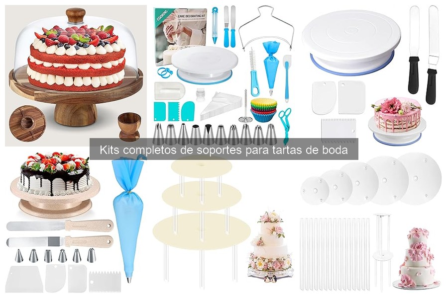 Alternativas creativas a los kits de soportes para tartas de boda