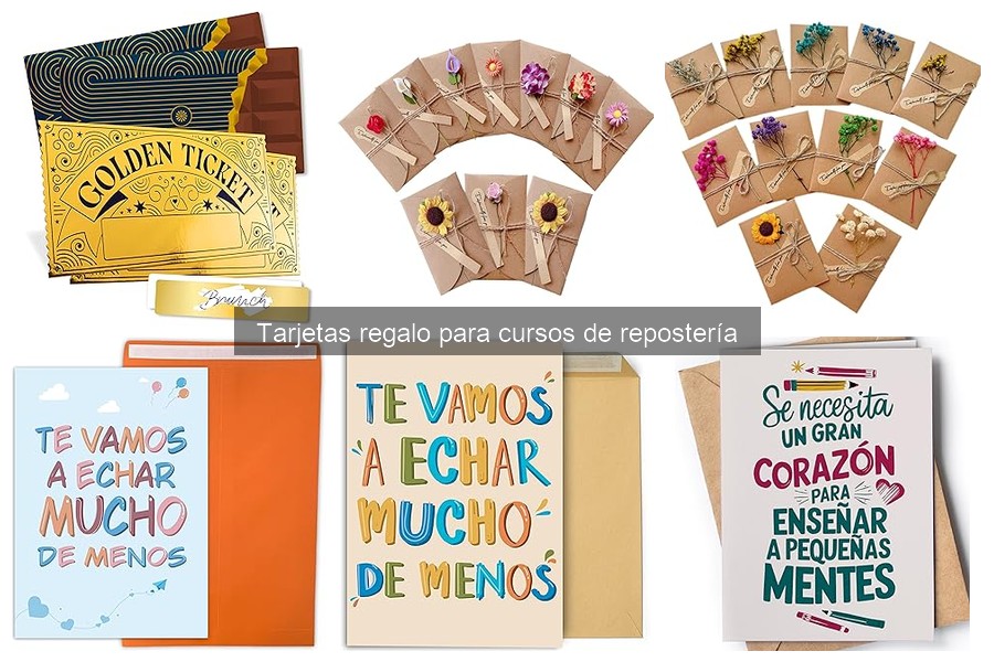 Alternativas creativas a tarjetas regalo para repostería