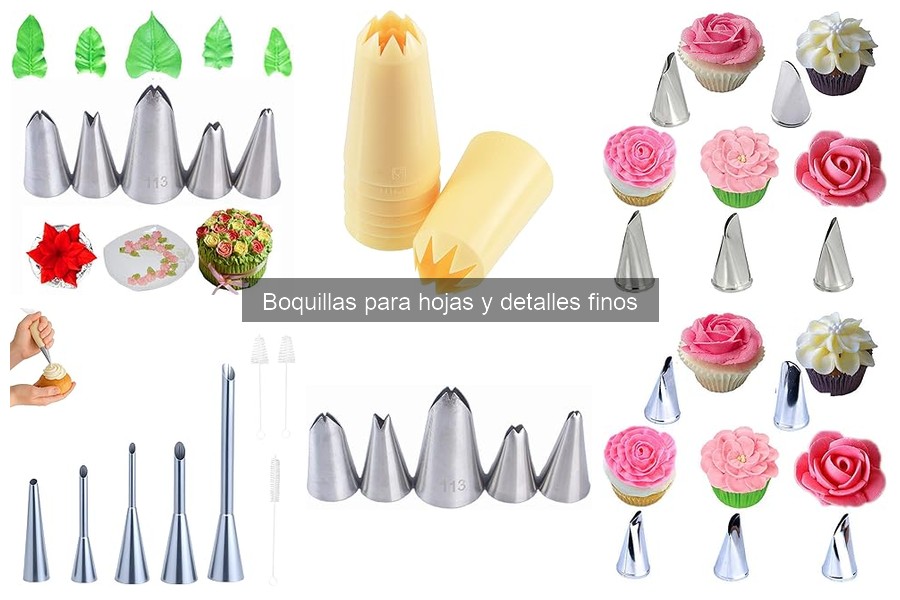 Boquillas para Hojas y Detalles Finos en Repostería