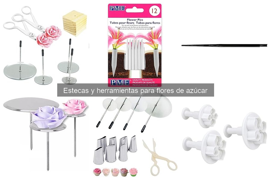 Cómo usar estecas para crear flores de azúcar en pasteles