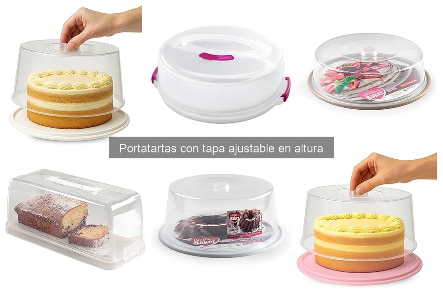 Cómo usar un portatartas con tapa ajustable en altura