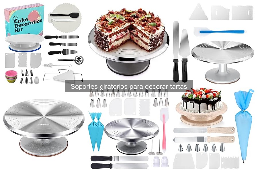 Cómo usar un soporte giratorio para decorar tartas