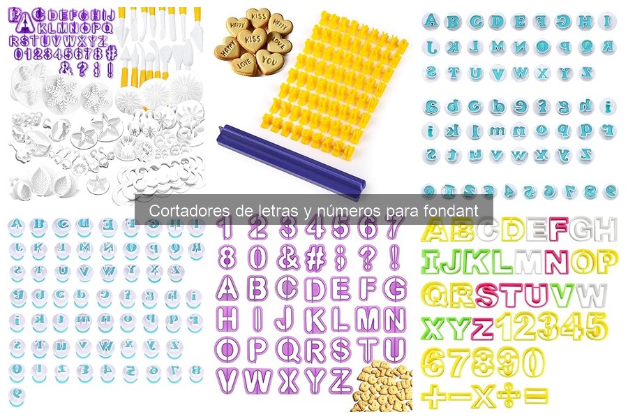 Comparativa de cortadores de letras y números para fondant