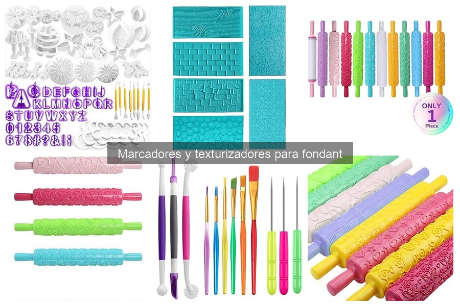 Comparativa de marcadores y texturizadores para fondant