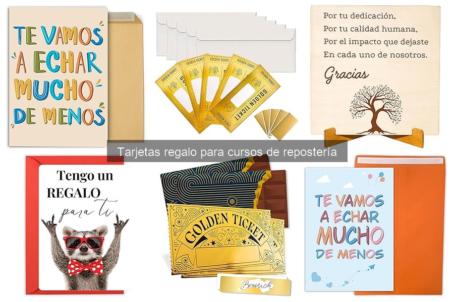Comparativa de Tarjetas Regalo para Cursos de Repostería