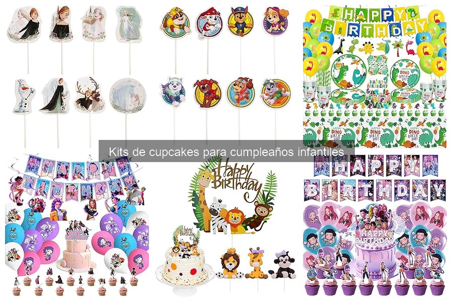 Componentes esenciales de un kit de cupcakes para cumpleaños