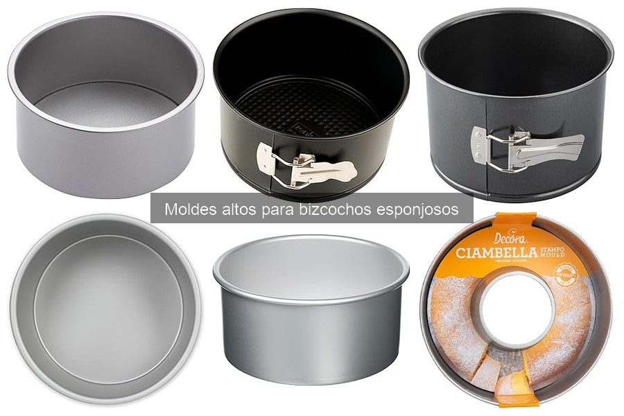 Diferencias entre moldes altos para bizcochos y para tartas