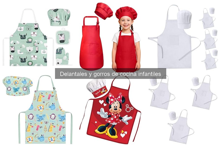 Diversión en la cocina: recetas con delantales y gorros para niños