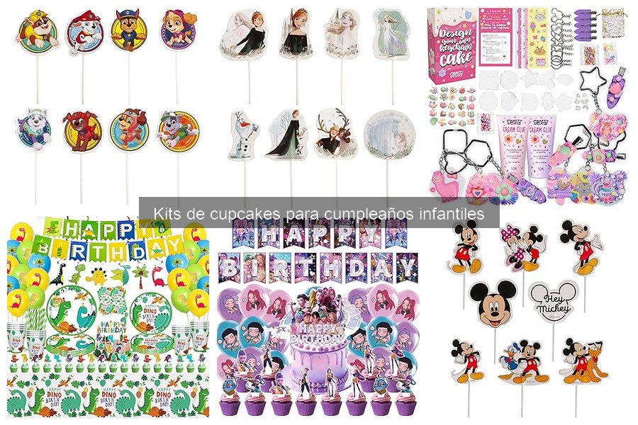 Estilos de decoración con kits de cupcakes para cumpleaños