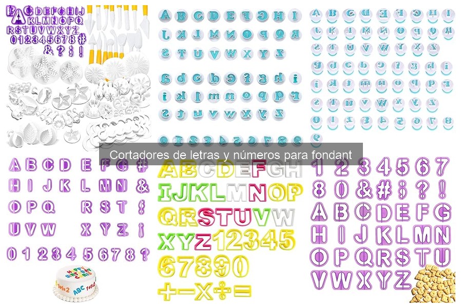Guía para elegir cortadores de letras y números para fondant
