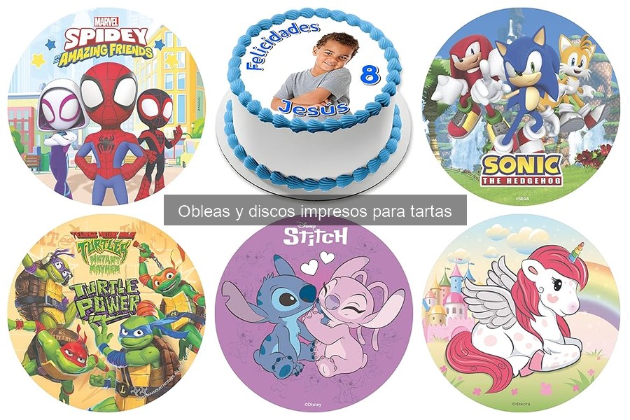 Mejores marcas de obleas y discos impresos para tartas