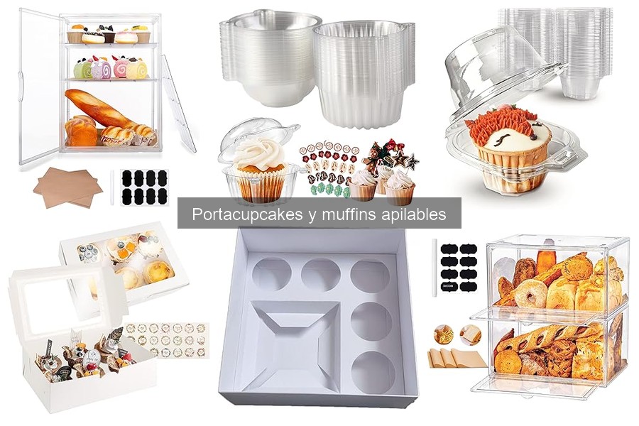 Mejores portacupcakes apilables para uso familiar