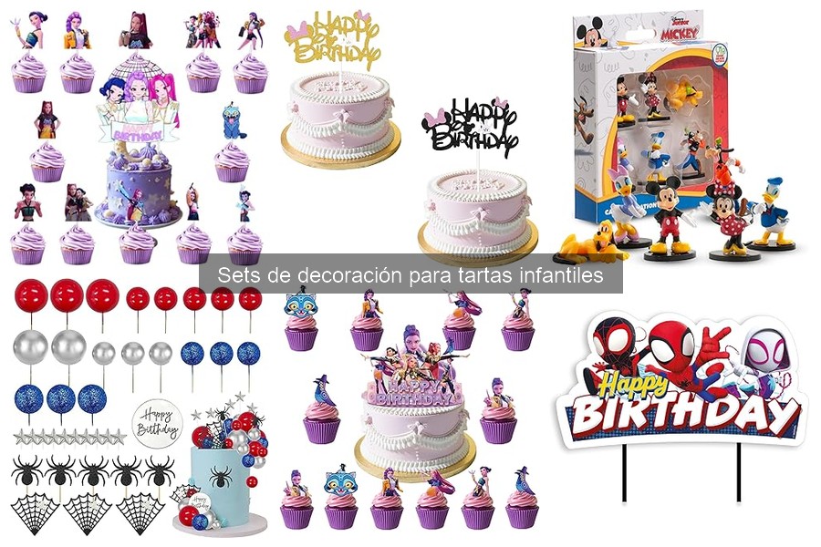 Mejores sets de decoración para tartas de cumpleaños infantiles