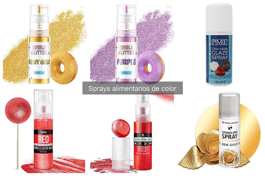 Mejores sprays alimentarios de color para decorar tartas