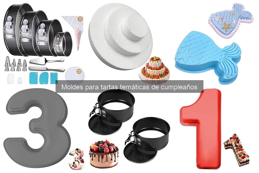 Moldes para tartas temáticas de cumpleaños para dietas especiales