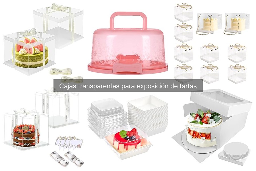 Precio promedio de cajas transparentes para exposición de tartas