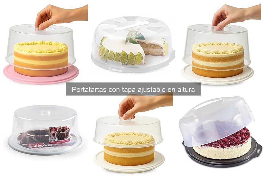 Precios de portatartas con tapa ajustable en altura