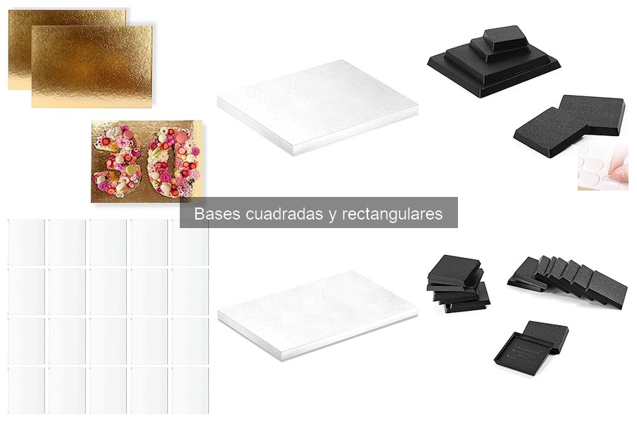 ¿Qué son las bases cuadradas y rectangulares para repostería?