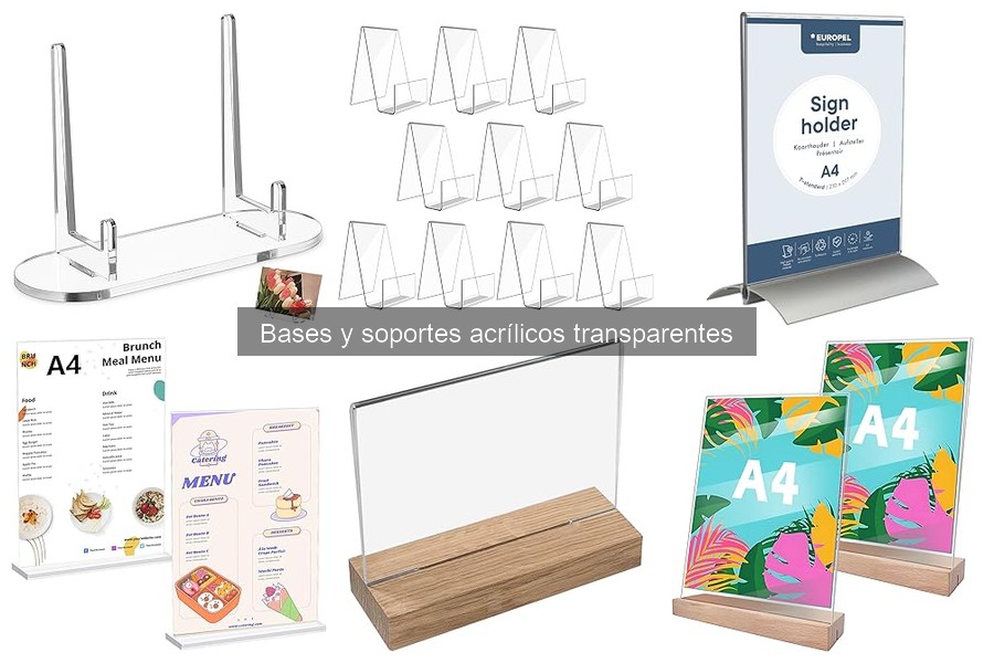 ¿Qué son las bases y soportes acrílicos transparentes?