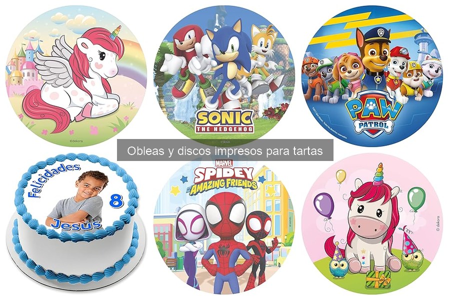 ¿Qué son las obleas y discos impresos para tartas?