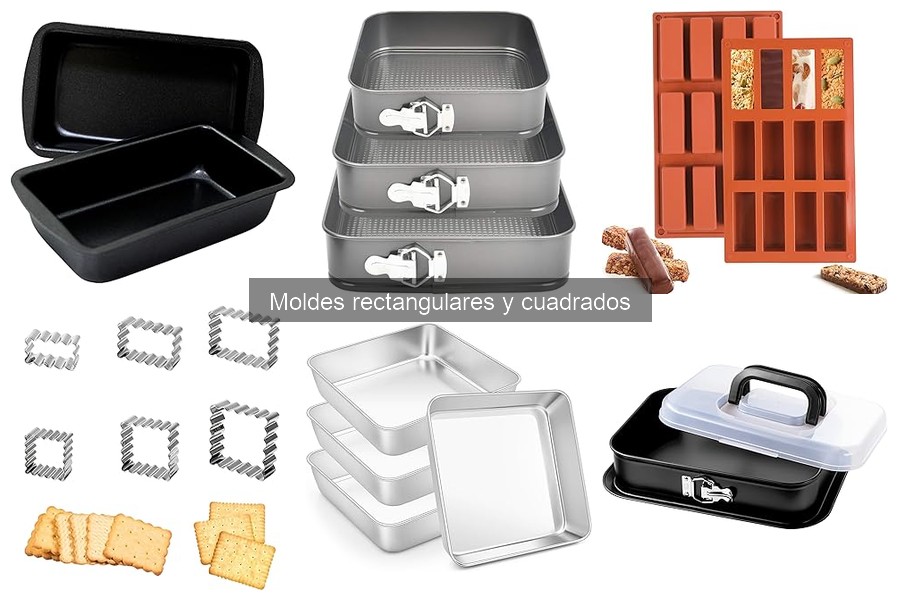¿Qué son los moldes rectangulares y cuadrados para repostería?