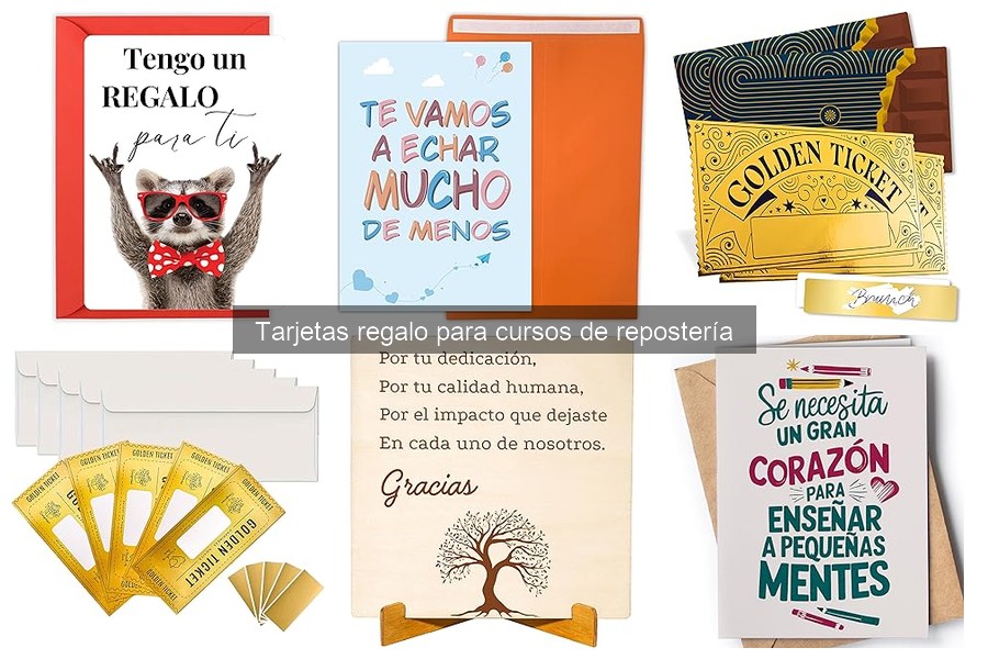 Tarjetas regalo recomendadas para principiantes en repostería