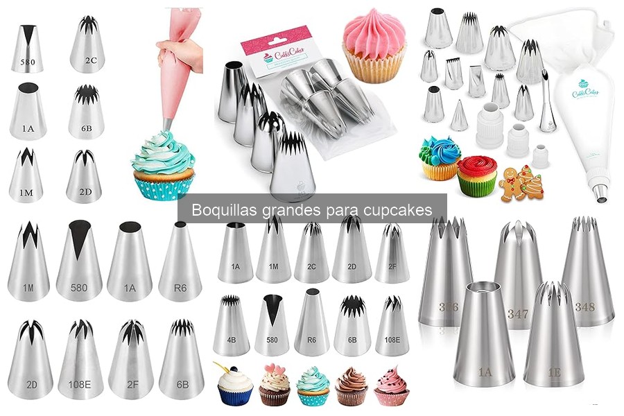 Tipos de boquillas grandes para decorar cupcakes