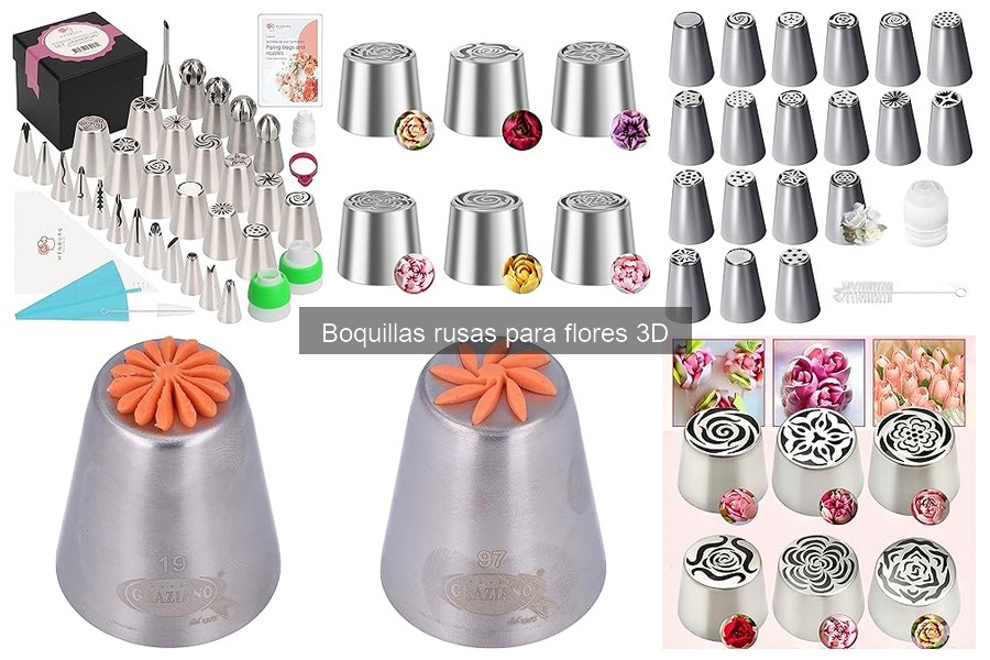 Tipos de boquillas rusas y sus usos en repostería