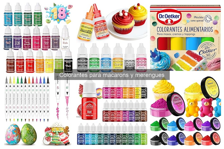 Tipos de colorantes para macarons y merengues