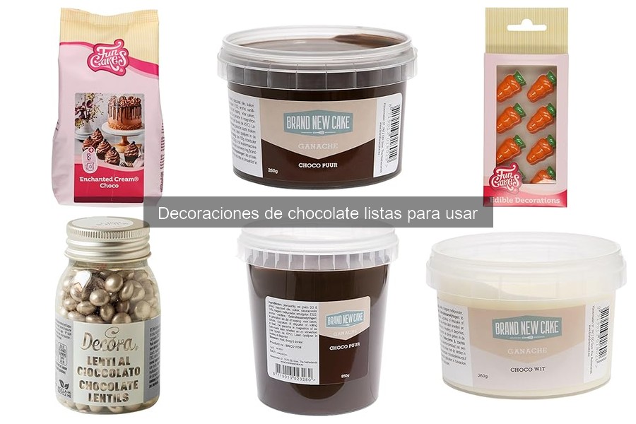 Tipos de decoraciones de chocolate para repostería