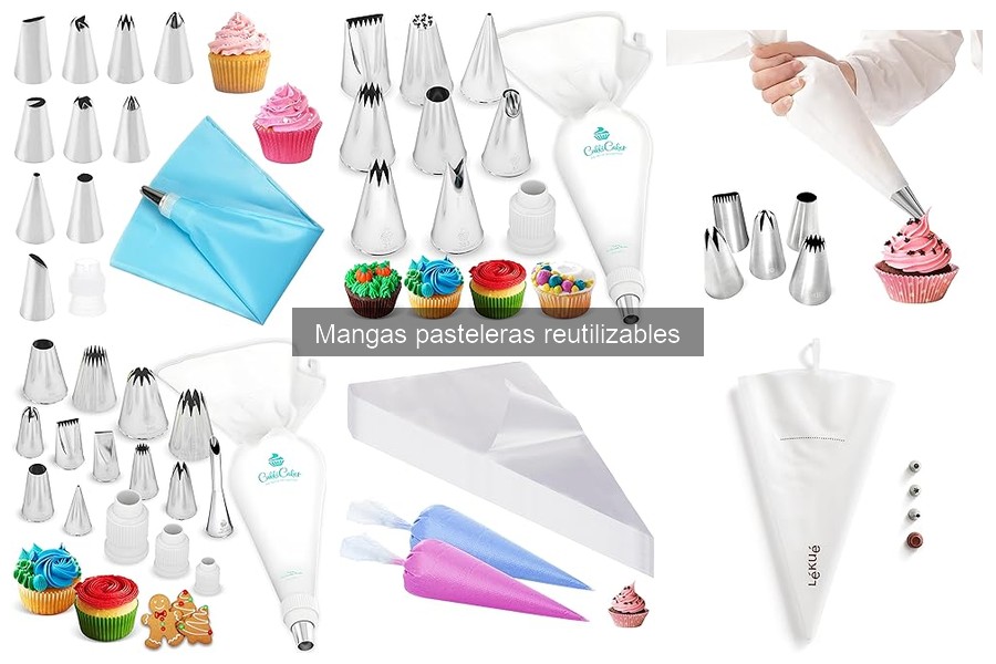 Tipos de mangas pasteleras reutilizables y sus usos