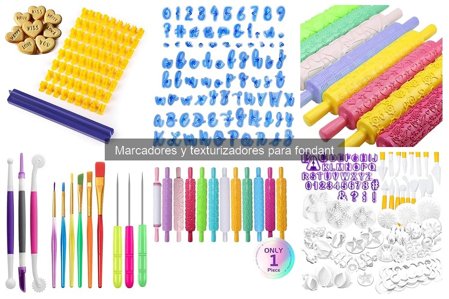 Tipos de marcadores y texturizadores para fondant