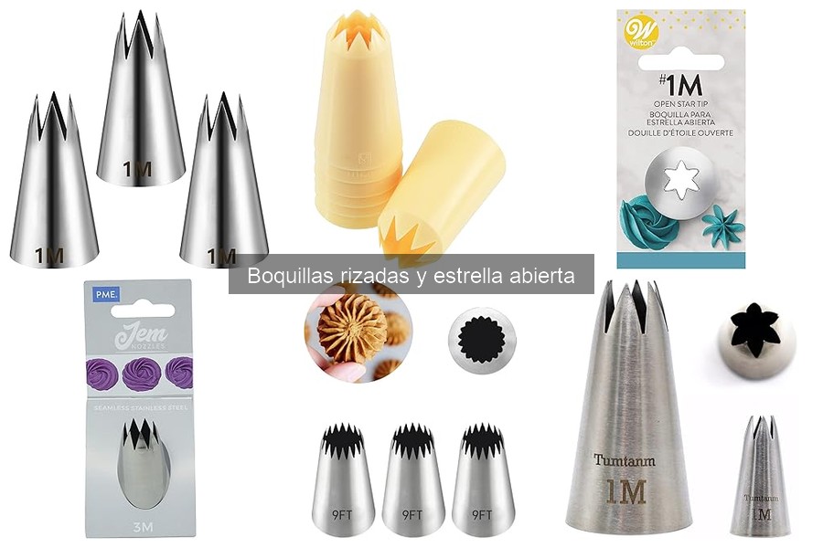 Todo sobre boquillas rizadas y estrella abierta en repostería