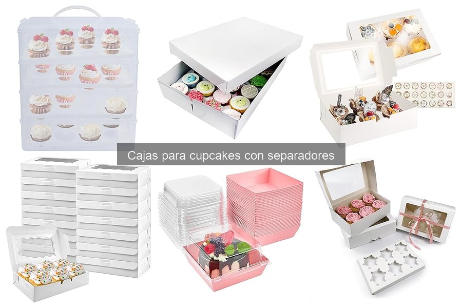 Usos creativos de cajas para cupcakes con separadores