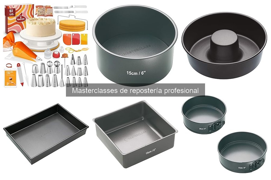 Utensilios y materiales necesarios para una masterclass de repostería